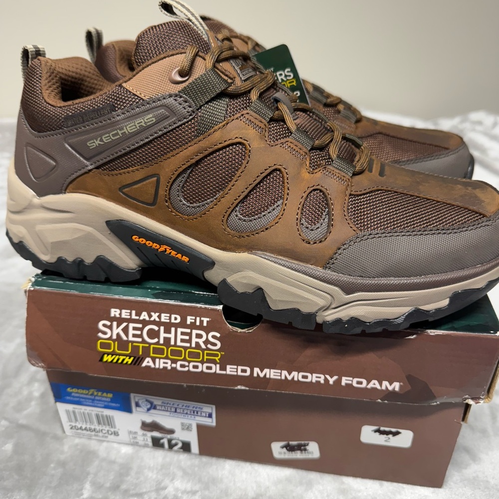 Skechers Relaxed Terraform Selvin S 12 Hiking Trail Boots Dark Brown 204486